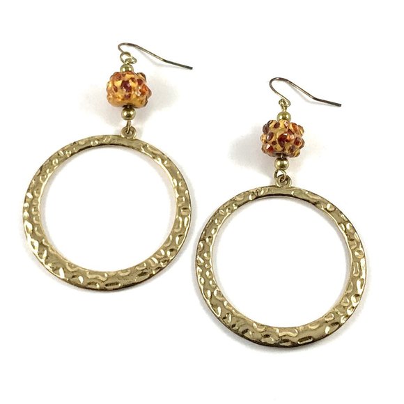 Cute Vintage Dangle Hoop Earrings - Picture 1 of 2